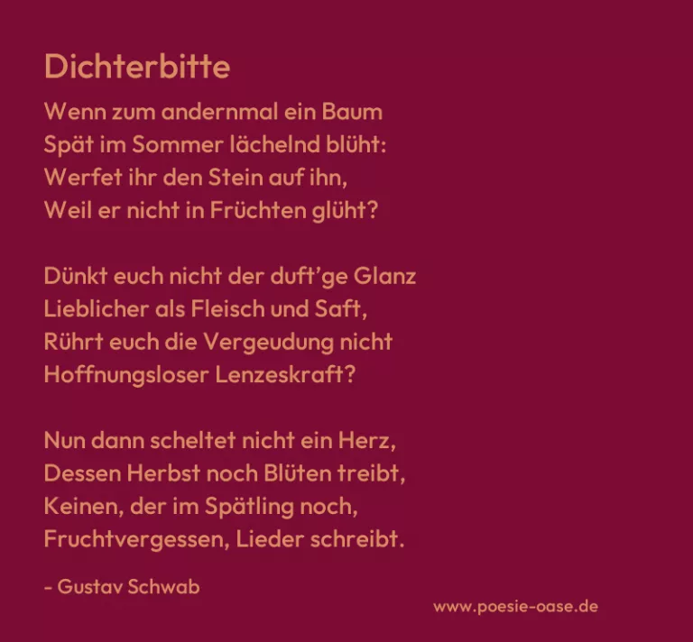 Dichterbitte