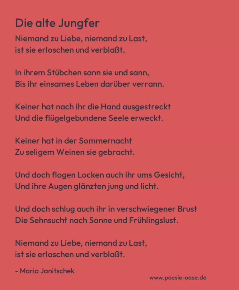 Die alte Jungfer