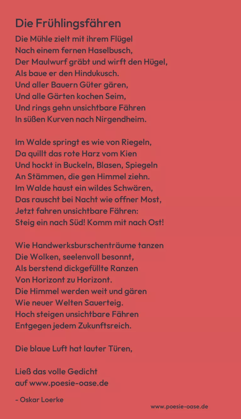 Die Frühlingsfähren