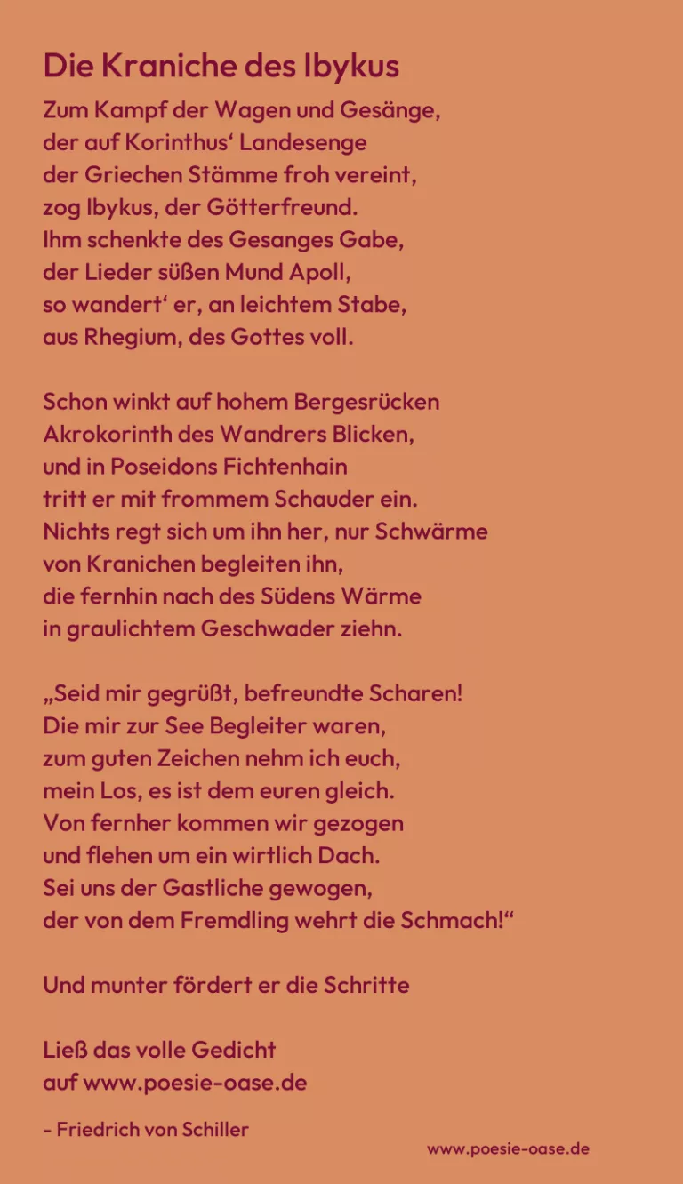 Die Kraniche des Ibykus