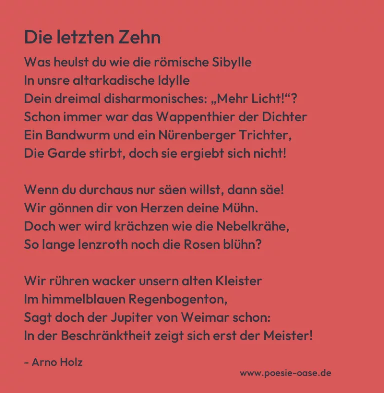 Die letzten Zehn