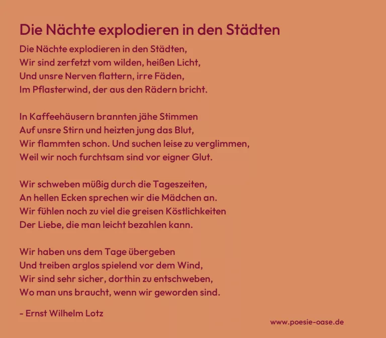 Die Nächte explodieren in den Städten