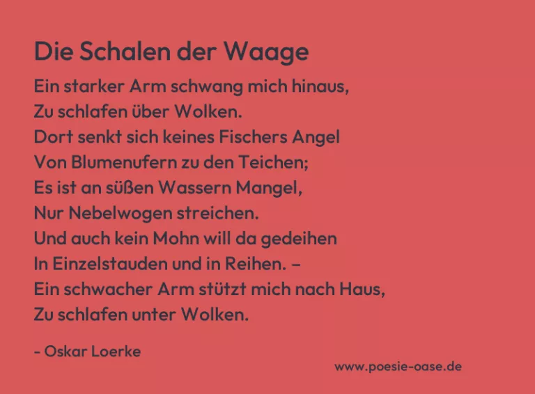 Die Schalen der Waage