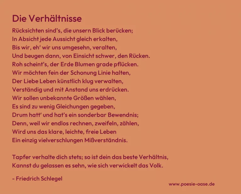 Die Verhältnisse