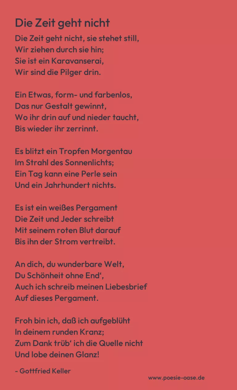 Die Zeit geht nicht
