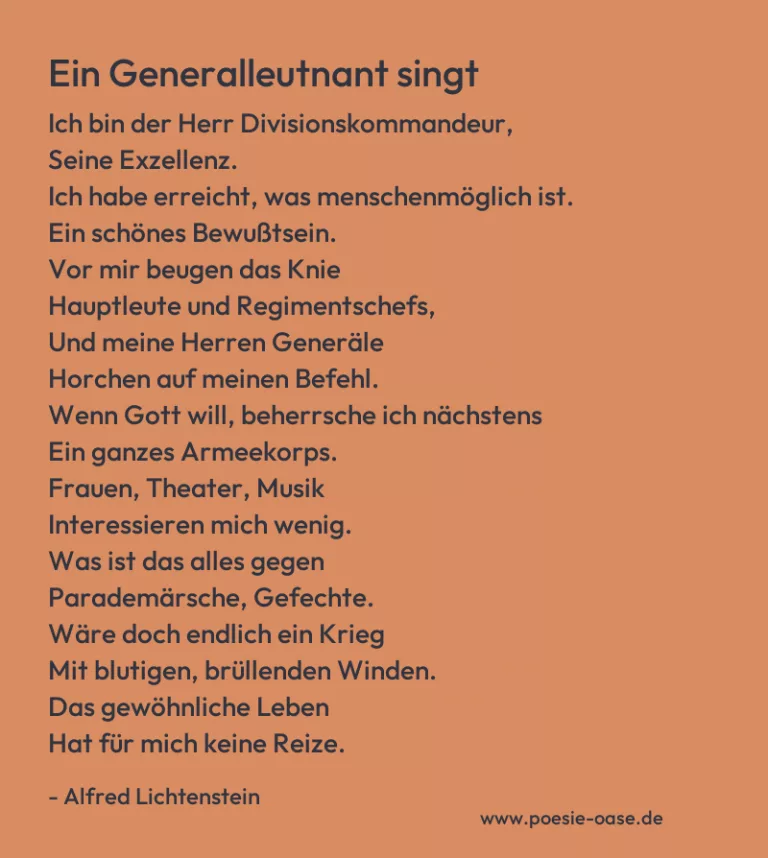 Ein Generalleutnant singt