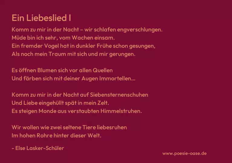 Ein Liebeslied I