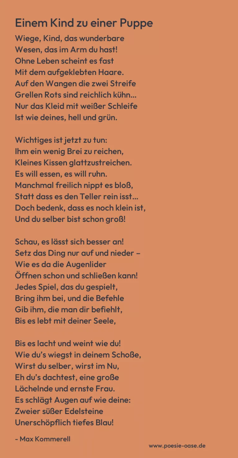 Einem Kind zu einer Puppe