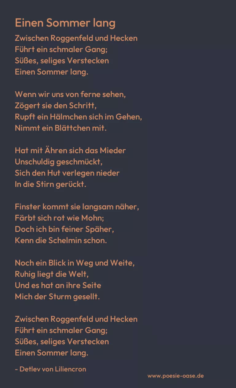 Einen Sommer lang