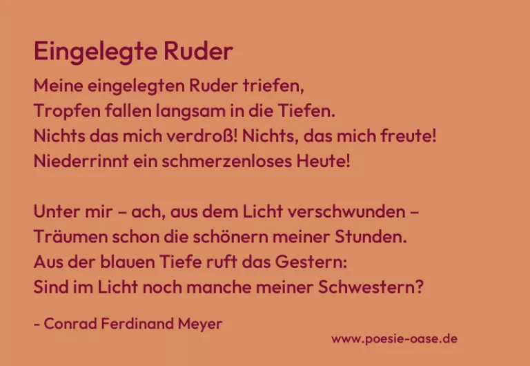 Eingelegte Ruder