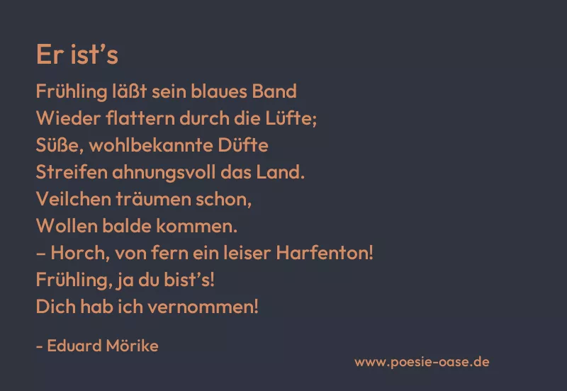 Gedicht: Er ist’s von Eduard Mörike