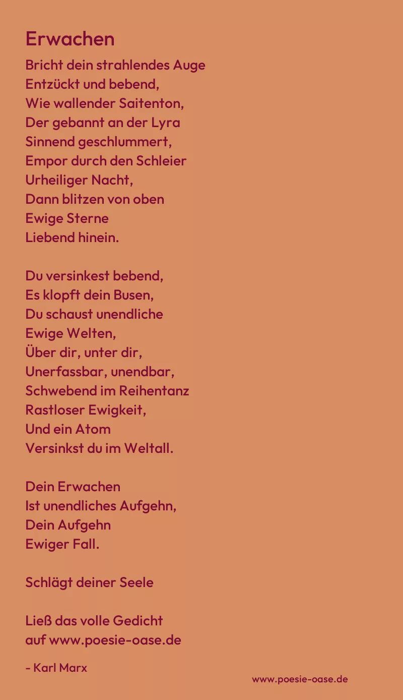 Gedicht: Erwachen von Karl Marx