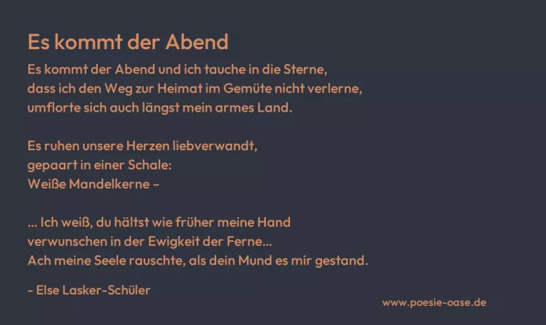 Es kommt der Abend
