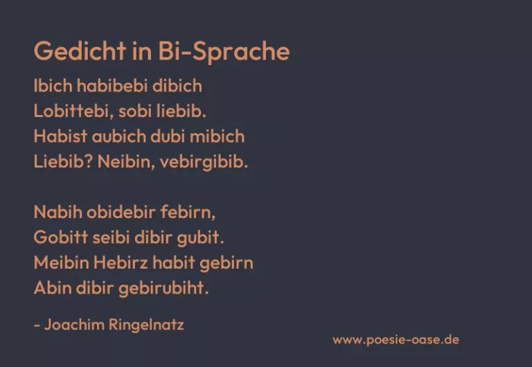 Gedicht in Bi-Sprache
