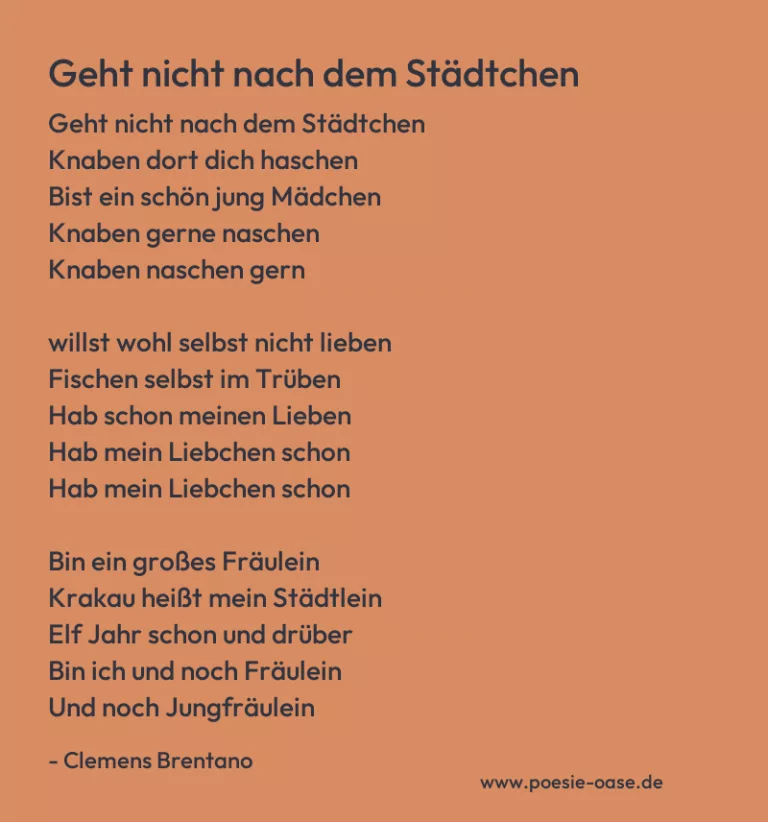 Geht nicht nach dem Städtchen