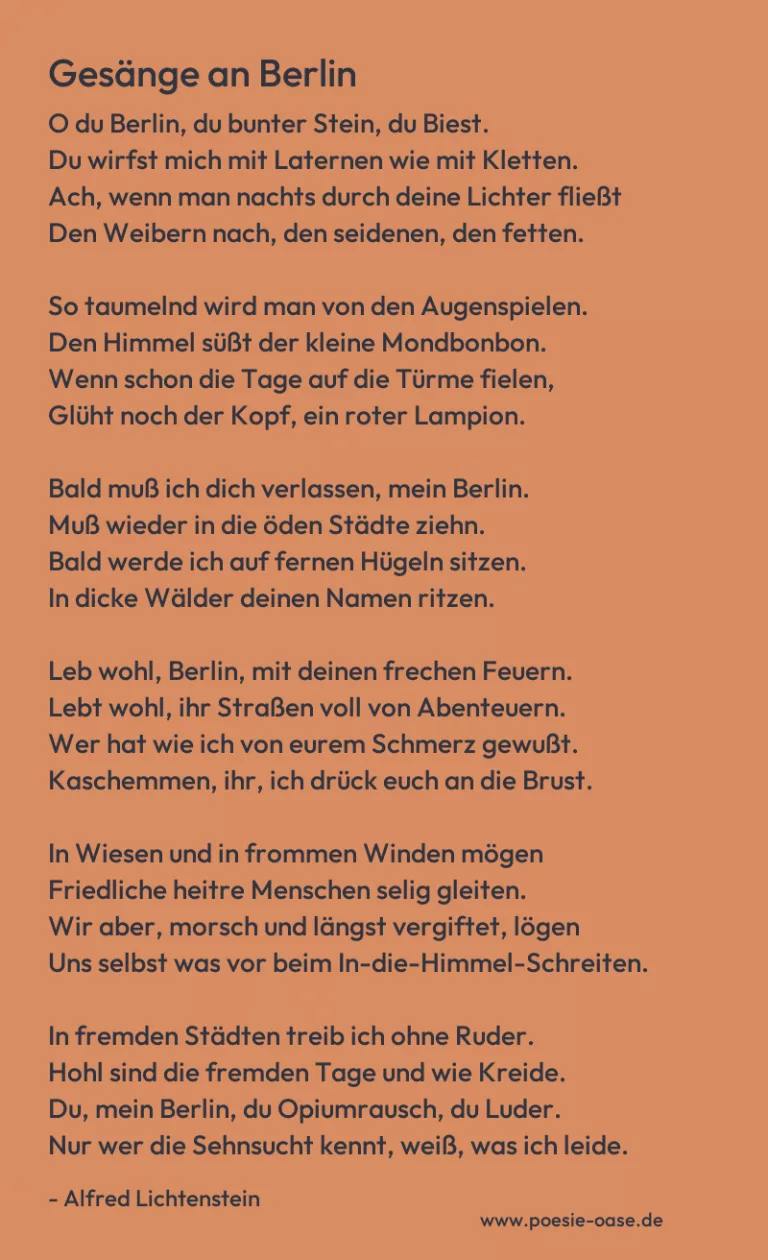 Gesänge an Berlin