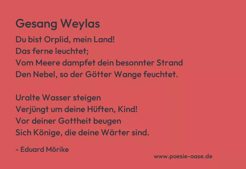 Gedicht: Gesang Weylas von Eduard Mörike
