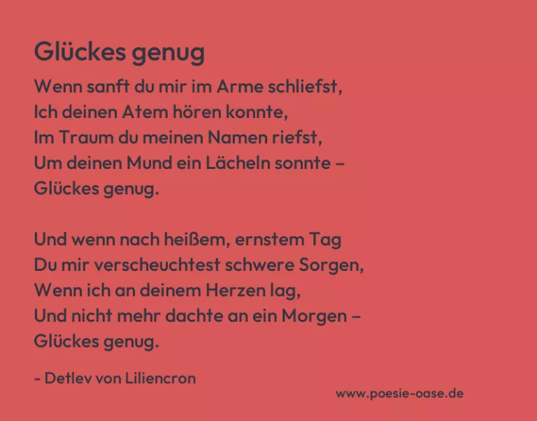 Glückes genug