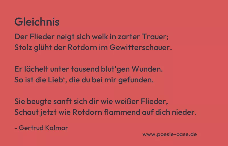 Gedicht: Gleichnis von Gertrud Kolmar