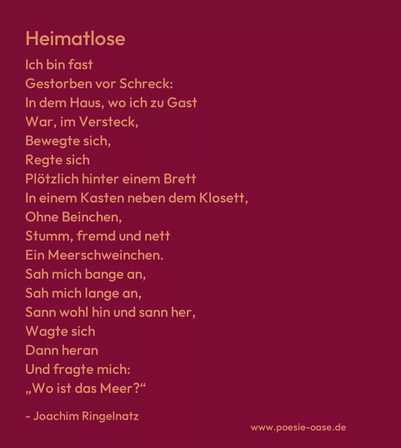 Gedicht: Heimatlose von Joachim Ringelnatz