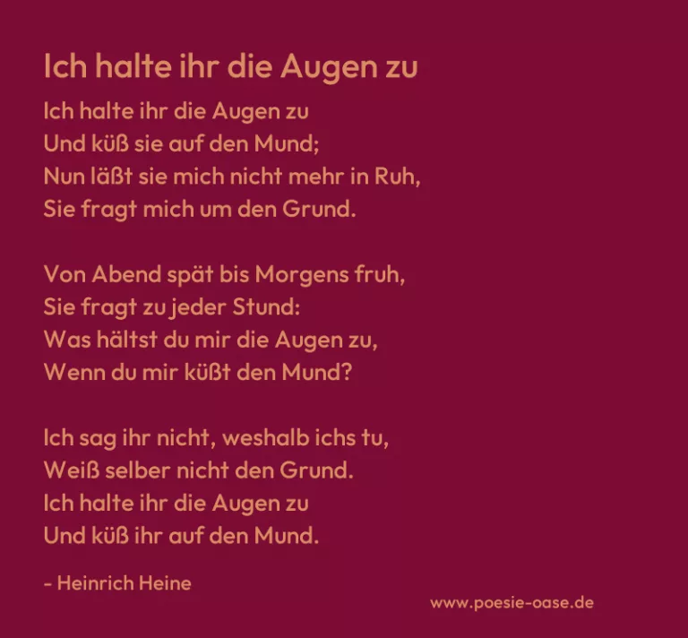 Ich halte ihr die Augen zu