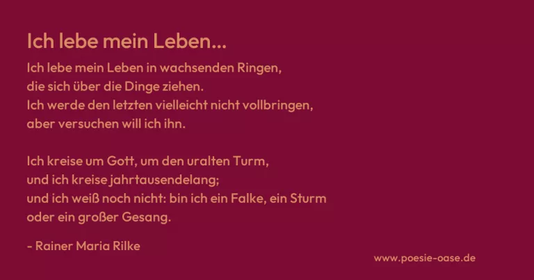Ich lebe mein Leben…