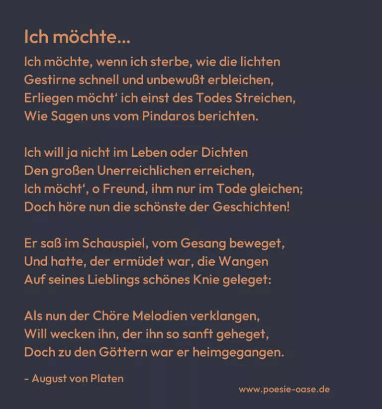 Ich möchte…