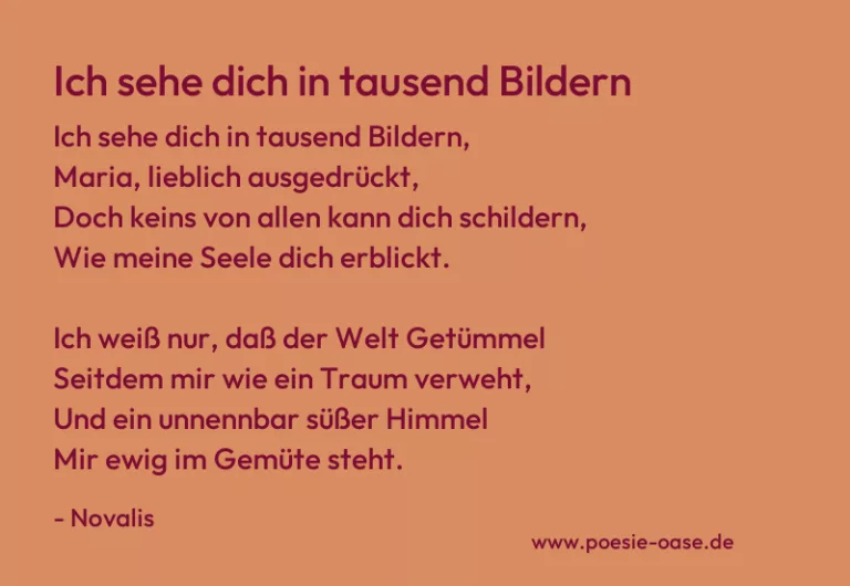 Ich sehe dich in tausend Bildern