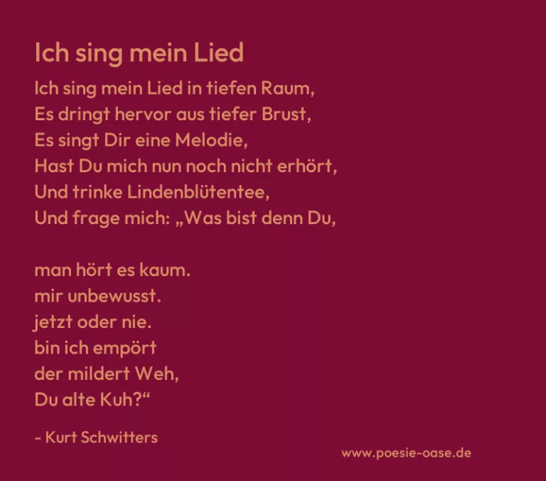 Ich sing mein Lied