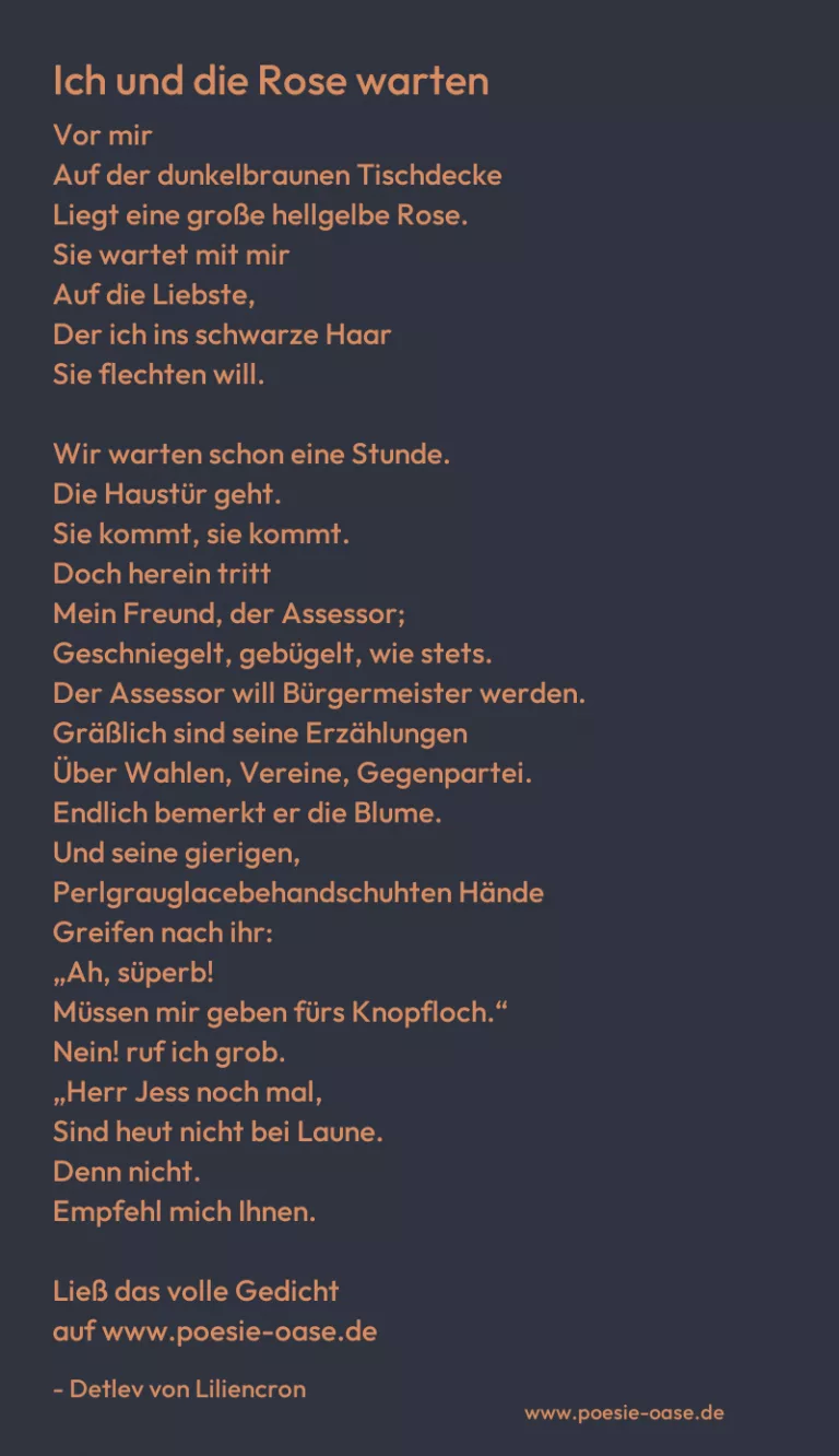 Ich und die Rose warten