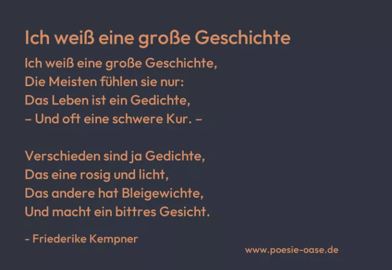 Ich weiß eine große Geschichte
