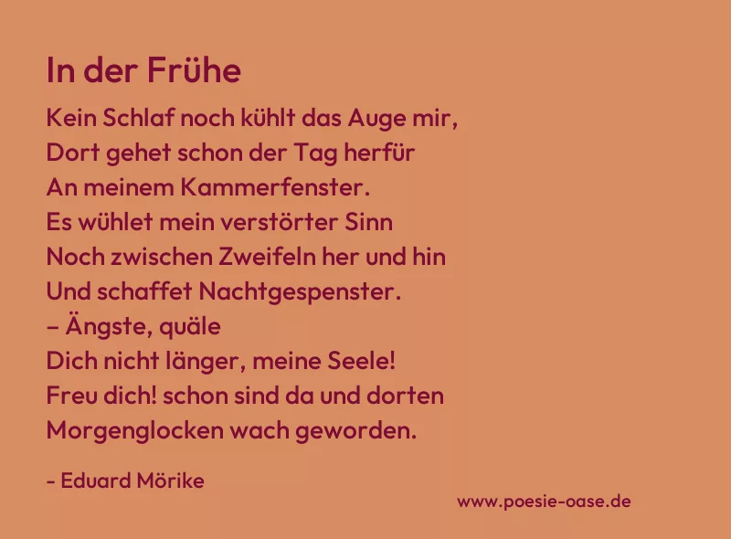 Gedicht: In der Frühe von Eduard Mörike