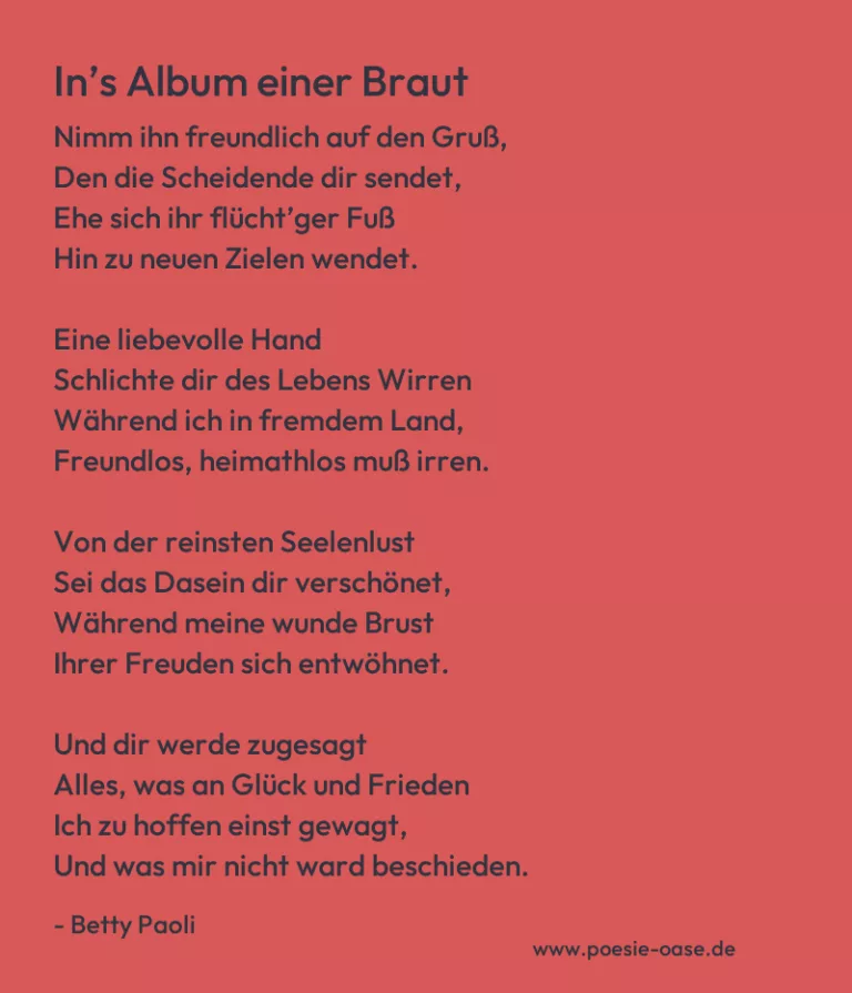 In’s Album einer Braut