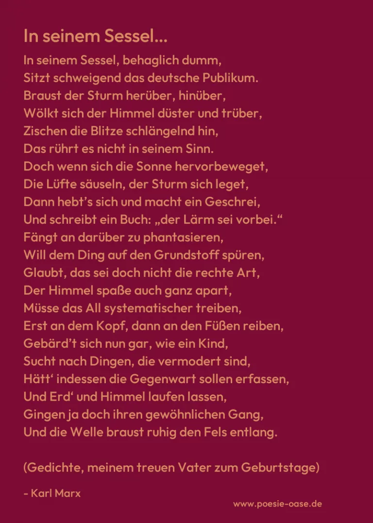 In seinem Sessel…