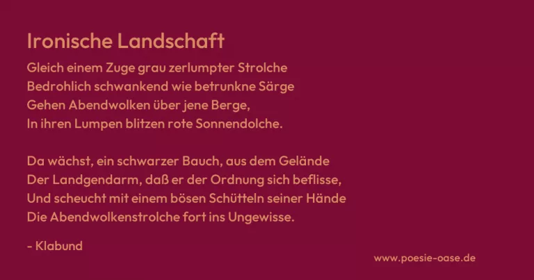 Ironische Landschaft