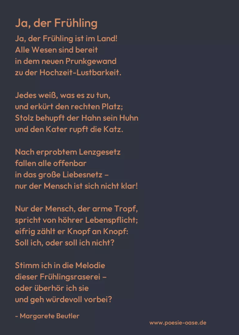 Ja, der Frühling