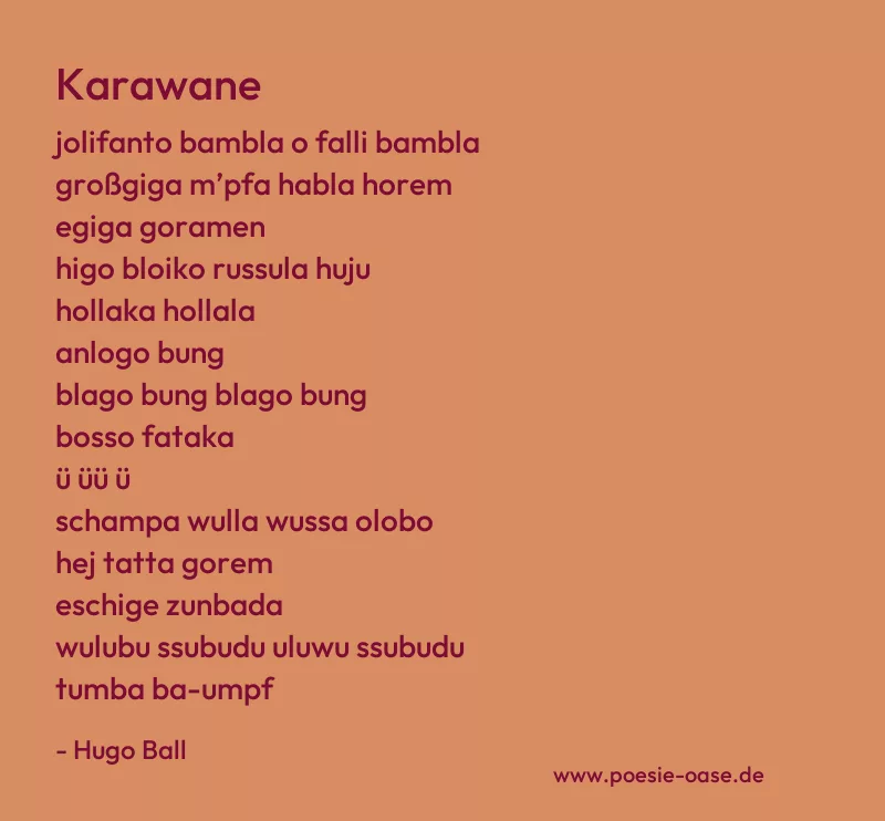 Gedicht: Karawane von Hugo Ball