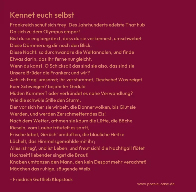 Kennet euch selbst