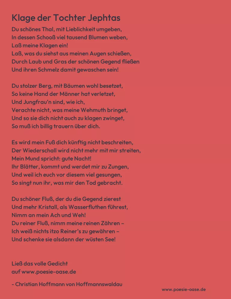 Klage der Tochter Jephtas