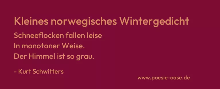 Kleines norwegisches Wintergedicht