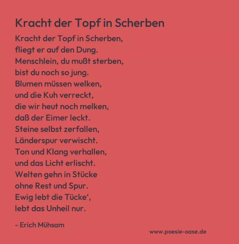 Kracht der Topf in Scherben