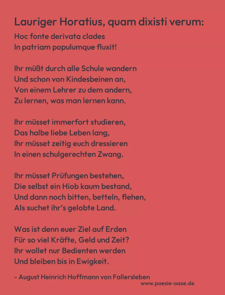 Lauriger Horatius, quam dixisti verum: