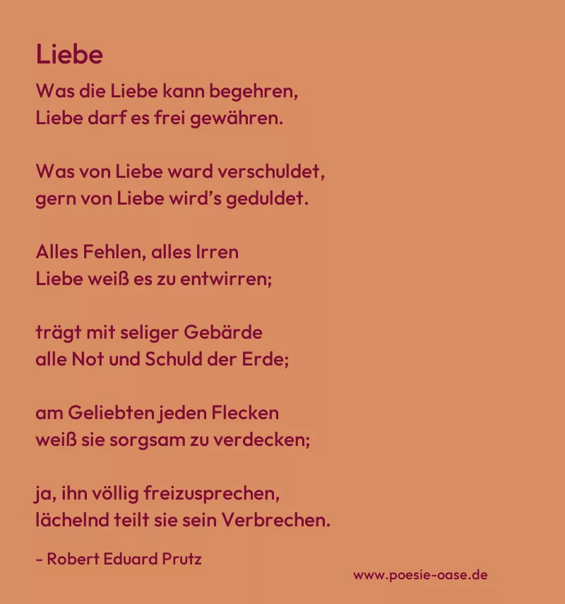 Gedicht: Liebe von Robert Eduard Prutz