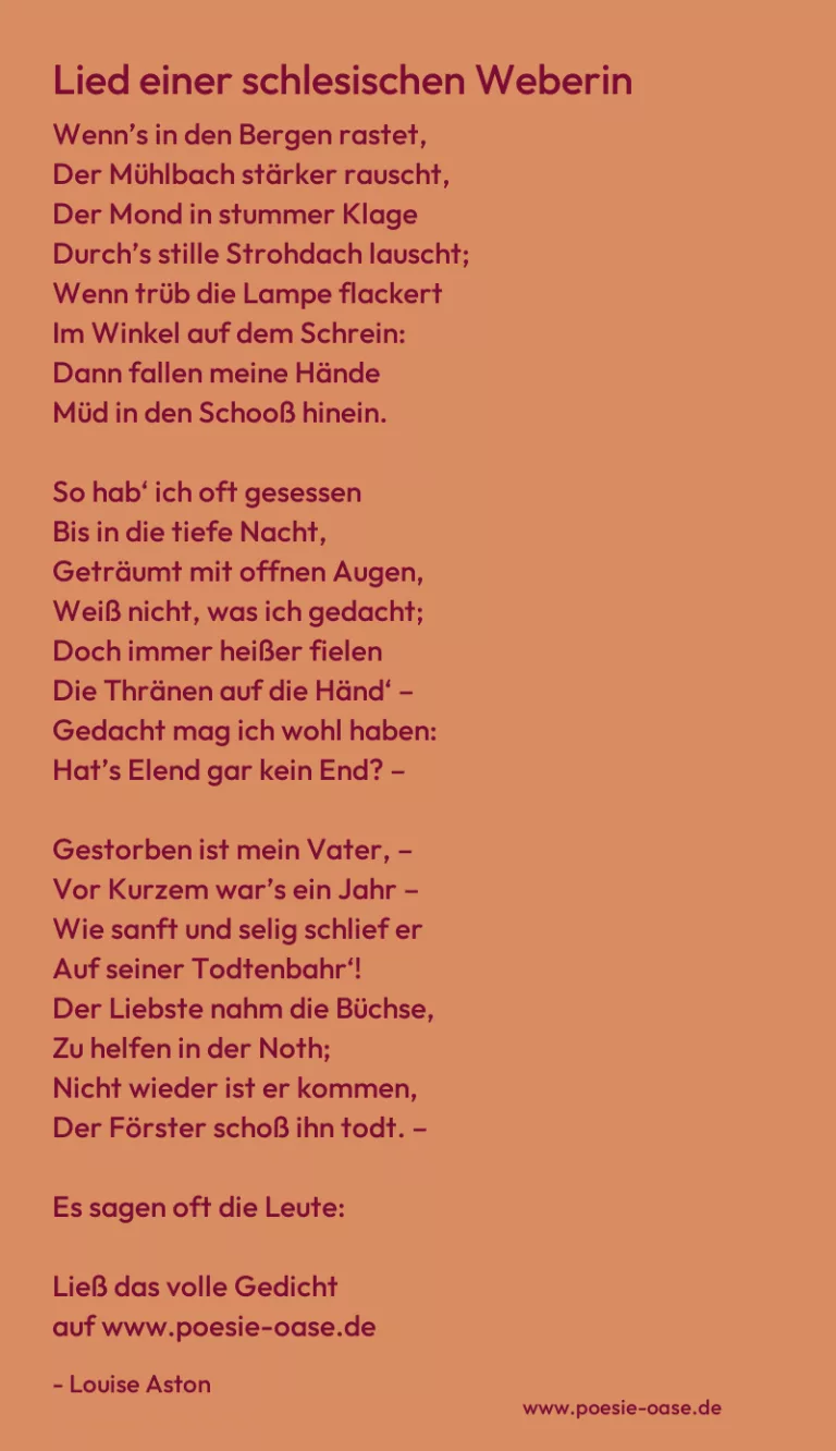 Lied einer schlesischen Weberin