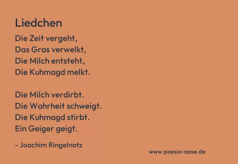 Gedicht: Liedchen von Joachim Ringelnatz