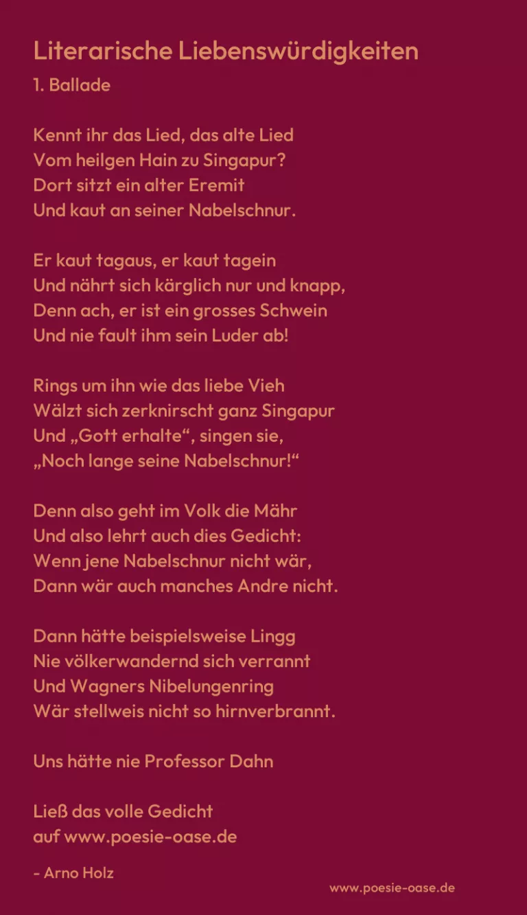 Literarische Liebenswürdigkeiten