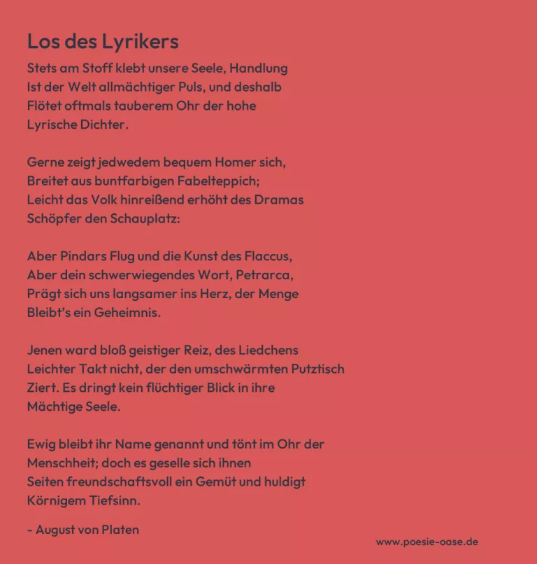 Los des Lyrikers