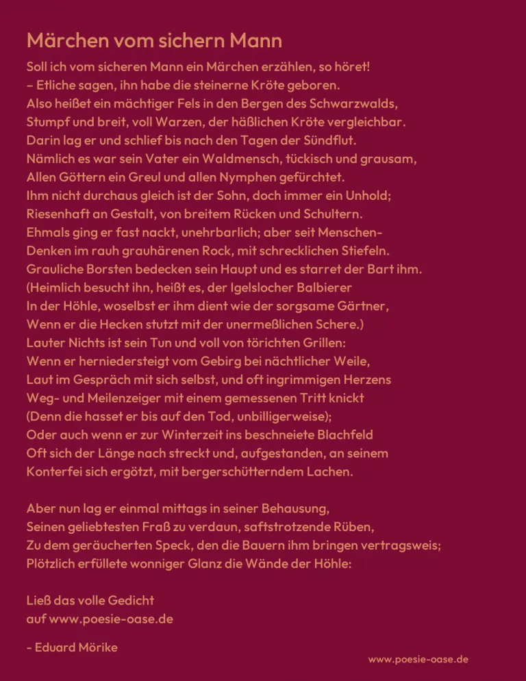 Märchen vom sichern Mann