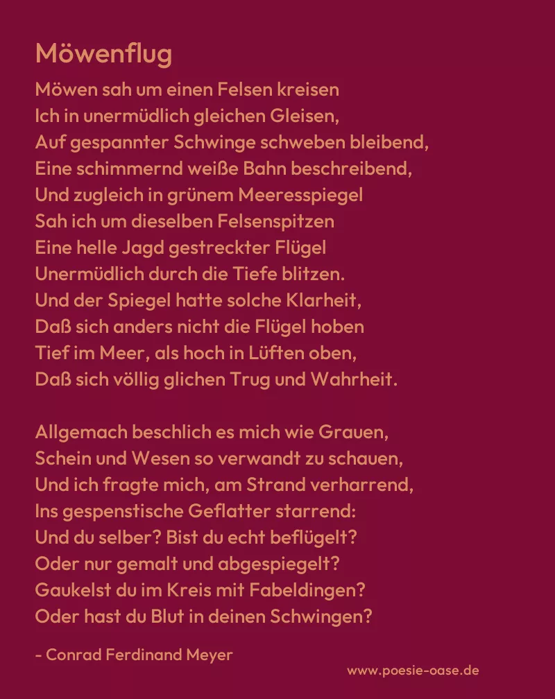 Gedicht: Möwenflug von Conrad Ferdinand Meyer
