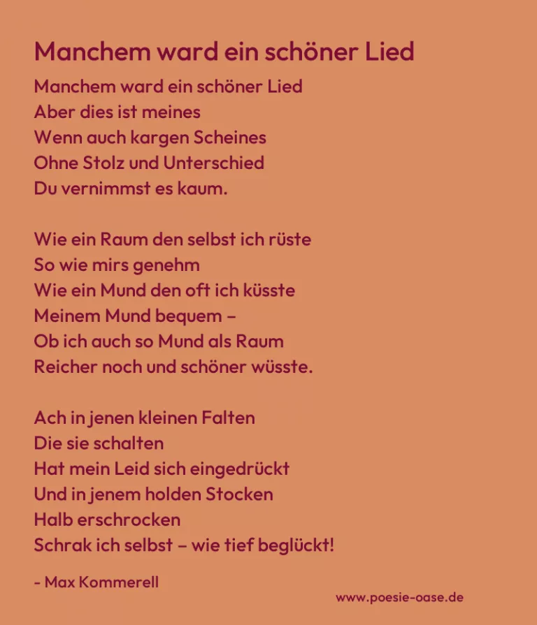 Manchem ward ein schöner Lied